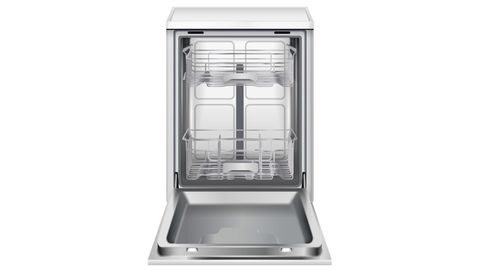 A modern dishwasher with multiple wash options, including heavy-duty and eco-friendly cycles.